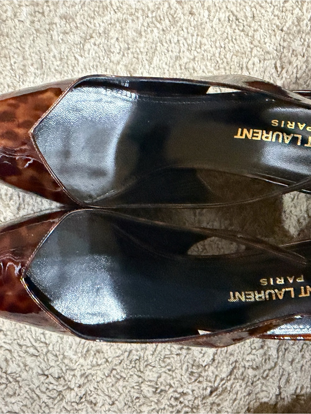 Saint Laurent Patent Leather Slingback Heels